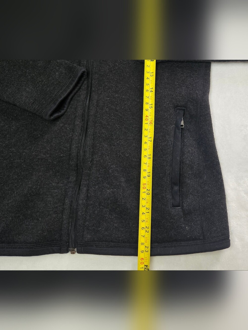 Patagonia Charcoal Grey Fleece Lined Polyester Mockneck Jacket XS - Picture 3 of 4